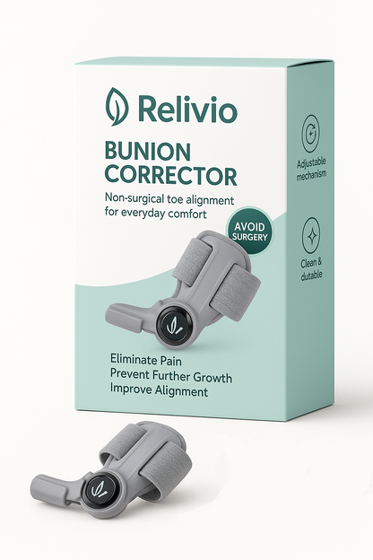 Relivio™ Bunion Corrector – Natural Relief & Toe Alignment for Everyday Comfort